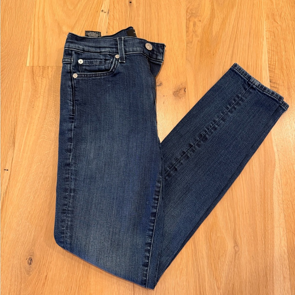 7 For All Mankind Dark Blue “The High Waist Skinny” Jeans